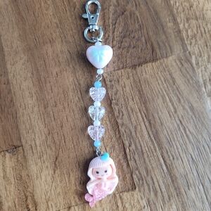 New Mermaid Heart Backpack Or Purse Charm